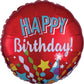 Folieballon - Rood - "HAPPY Birthday" Feestelijk