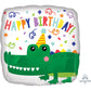 Folieballon - Vorm - Vierkant - "HAPPY BIRTDAY" - Gator