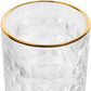 Luxe kristallen latte macchiato glazen gouden rand set