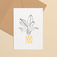 Wenskaart goudfolie | Kamerplant
