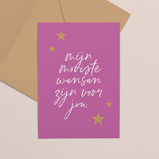 Kerstkaart kleur | Mijn mooiste wensen voor jou