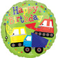 Folieballon - "Happy Birthday" - Birthday Trucks