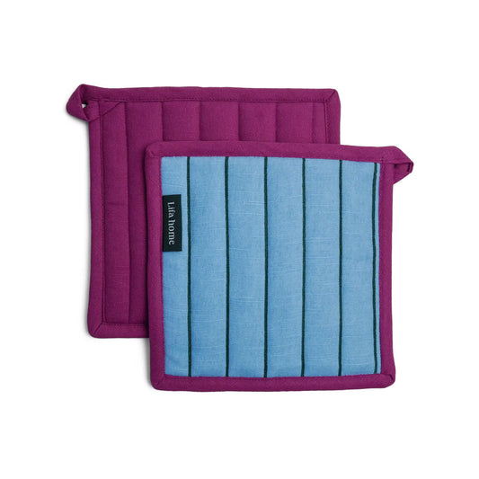 Pannenlappen Set Vivid Blue Green - set van 2