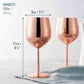 Elegant Roségoud RVS Wijnglas Duo – Oak & Steel