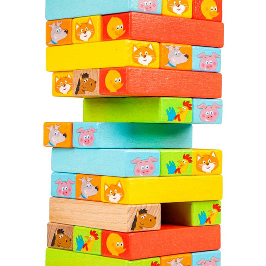 Houten blokken toren