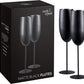 Zwarte Matte Champagnefluiten – Luxe RVS Cadeauset (2×280 ml)