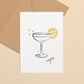 Wenskaart goudfolie | Cocktail