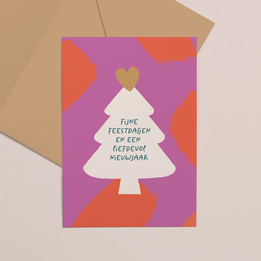 Kaart A6 Kerst | Fijne feestdagen en een liefdevol nieuwjaar