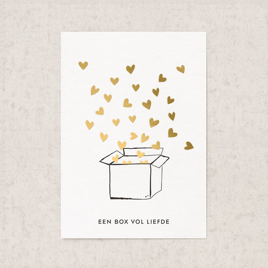 Box vol liefde | goudfolie