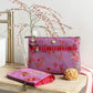 Cosmetic Bag Combi Kawai Flower Fuchsia