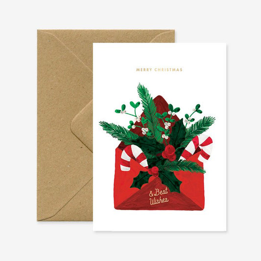 Beste wensen envelop | Kerstmis