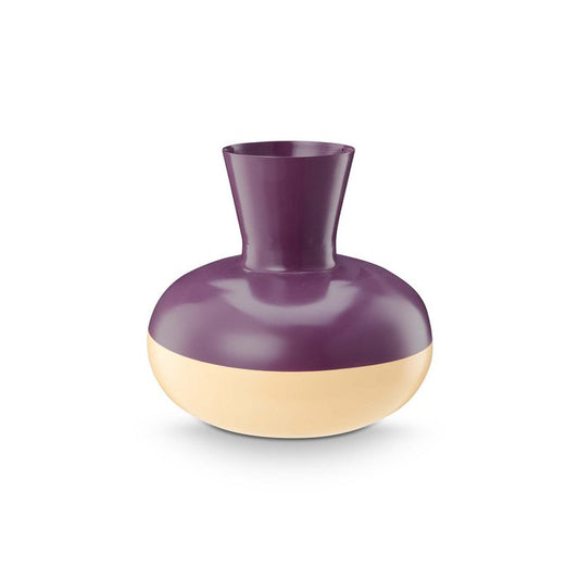 Vase Metal Round Purple-Pale Pink