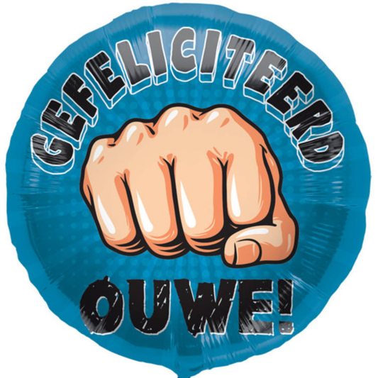 Folieballon - 'Gefeliciteerd ouwe'