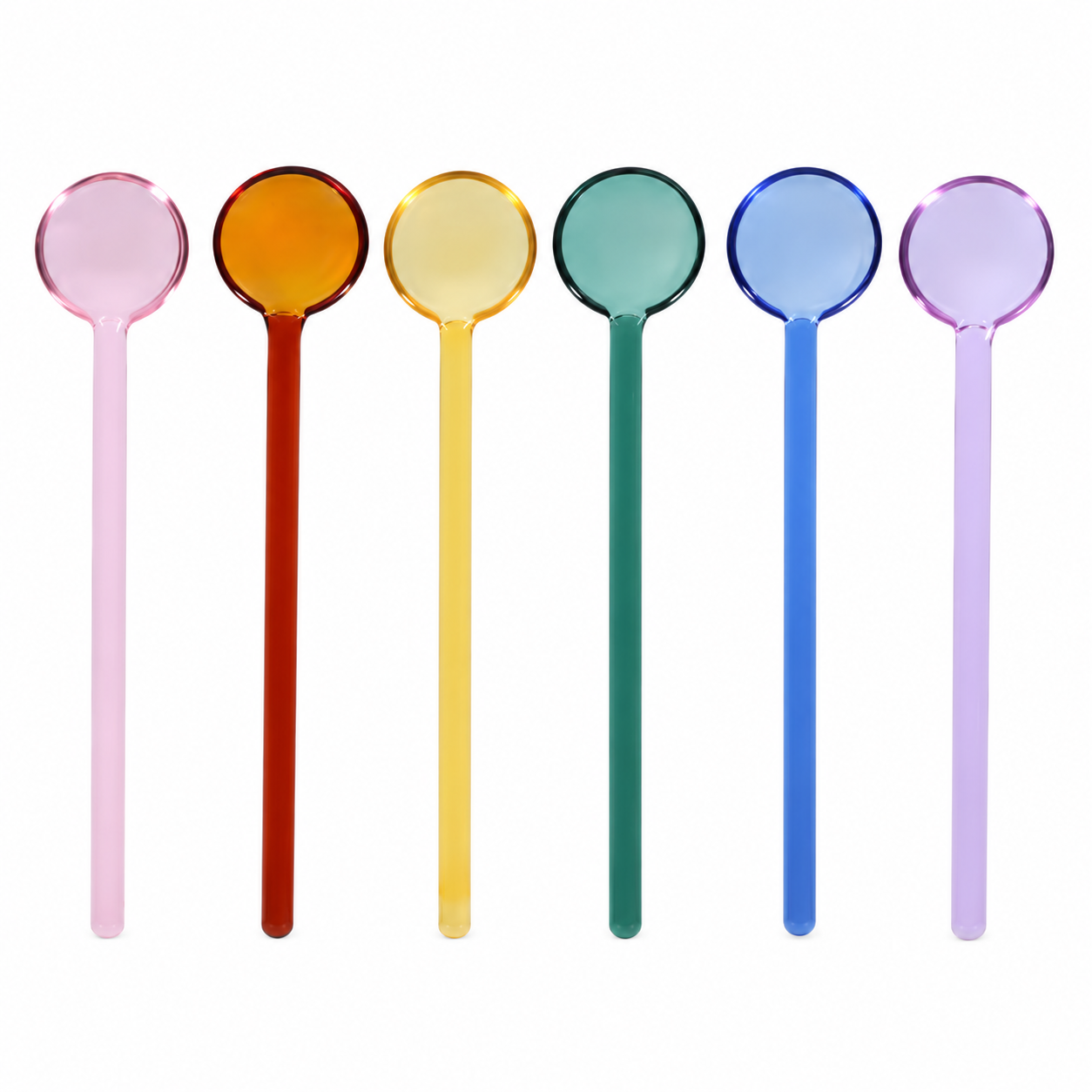 Tilly glazen theelepels – set van 6 kleuren