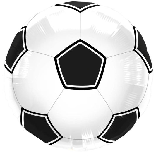 Folieballon Voetbal Zwart/Wit