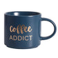 Mok "Coffee Addict" donkerblauw