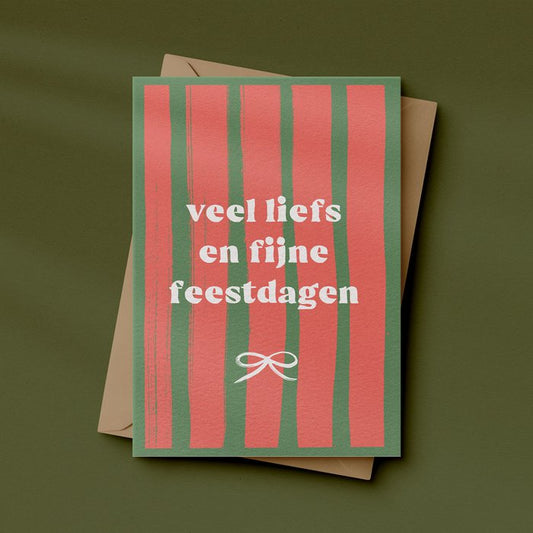 Kerstkaart kleur | Liefs en fijne feestdagen