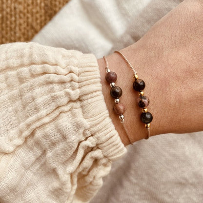 Edelstenen Armbandje - Rhodoniet