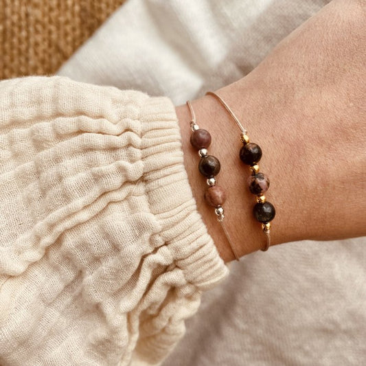Edelstenen Armbandje - Rhodoniet