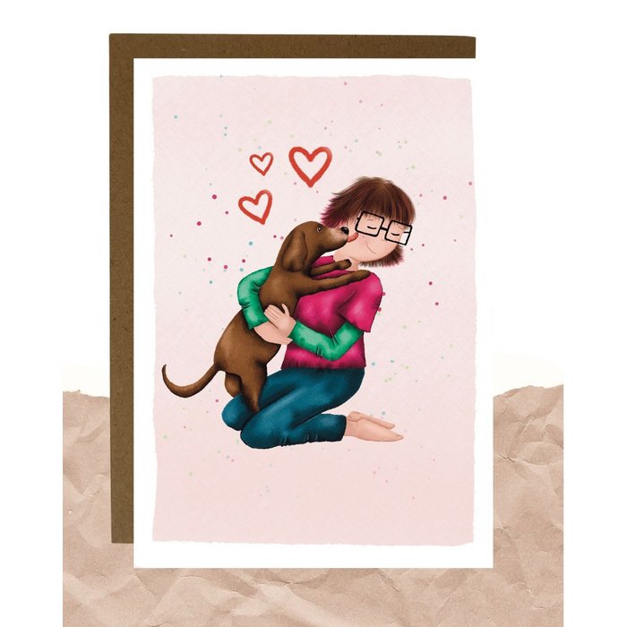 Postkaart - Knuffelen