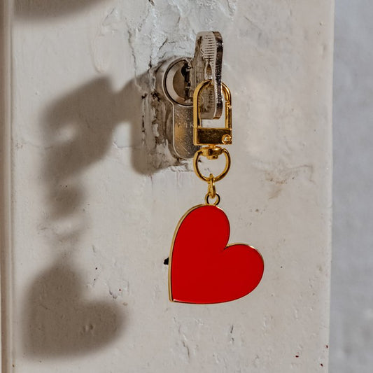 Sleutelhanger Groot Hart Rood