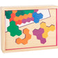 Educatief spel houten puzzel zeshoek | educatief speelgoed