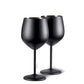 Oak & Steel – Mat Zwarte Wijnglazen
