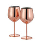 Elegant Roségoud RVS Wijnglas Duo – Oak & Steel