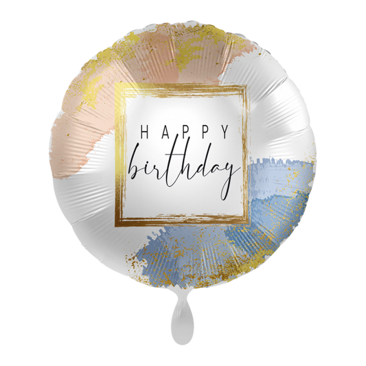 Folieballon - Happy Birthday Goud