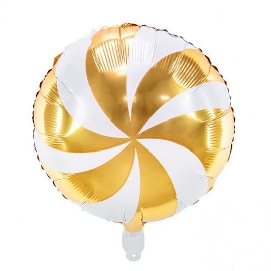Folieballon - Rond Candy | Goud
