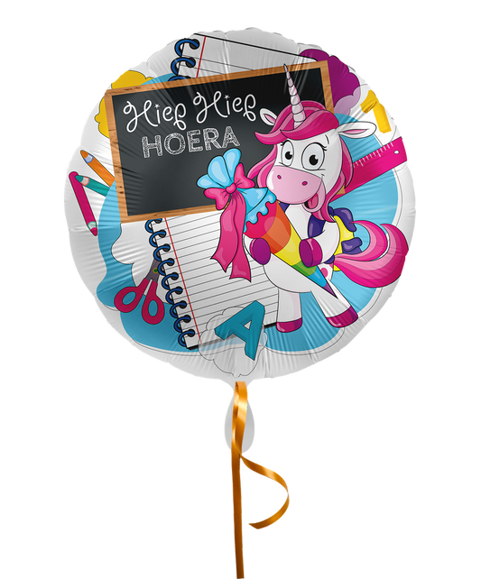 Folieballon – Hiep Hiep Hoera | Unicorn