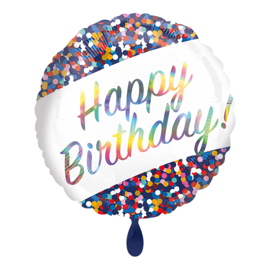 Folieballon – Parelmoer Birthday Confetti