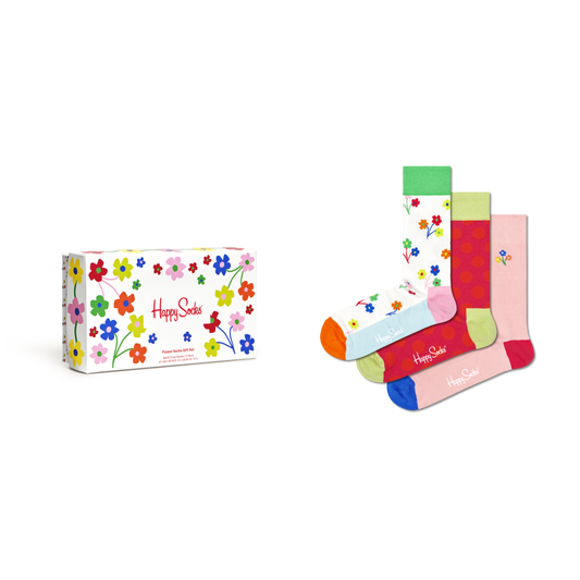 Happy Socks  3-Pack Bloemensokken Cadeauset